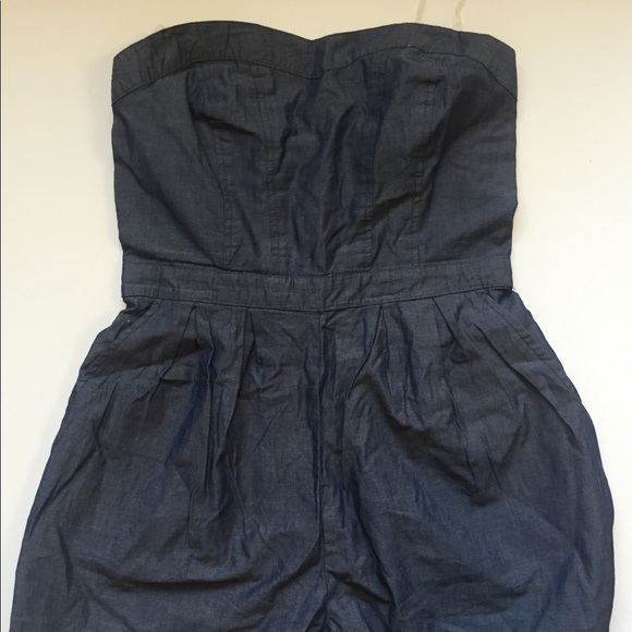 Denim Romper - Picture 1 of 6